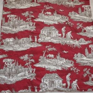 Made in Italy red toile Renaissance cotton tablecloth/ sheet/ cover